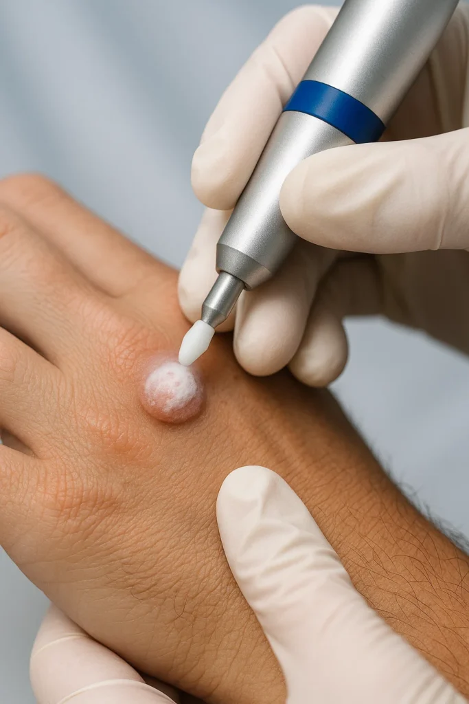 example of wart removal Wiltshire using cryopen