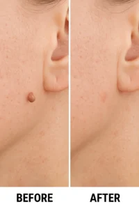 Skin tags removal Wiltshire before and after