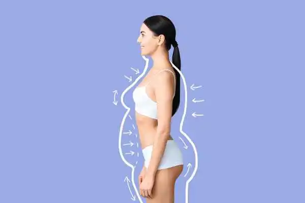 image of woman experiencing fat reduction treatment Wiltshire