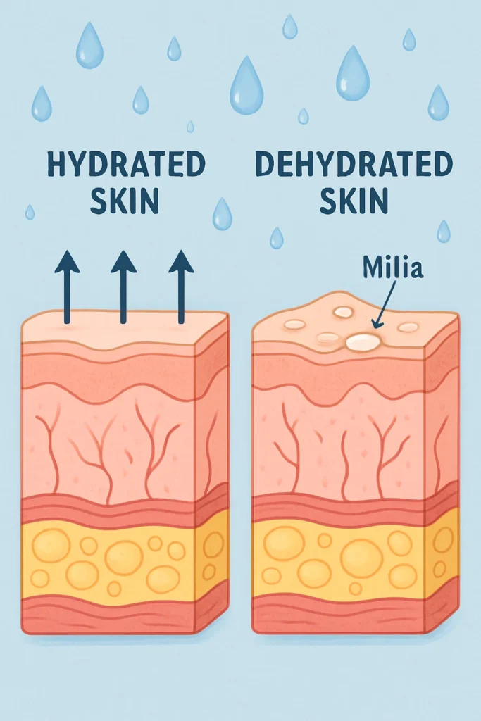 The importance of hydration and milia production Wiltshire