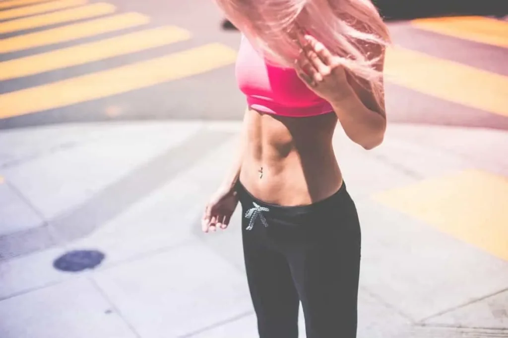 Woman with toned stomach after LA-EMS Body Sculpting Treatment Wiltshire